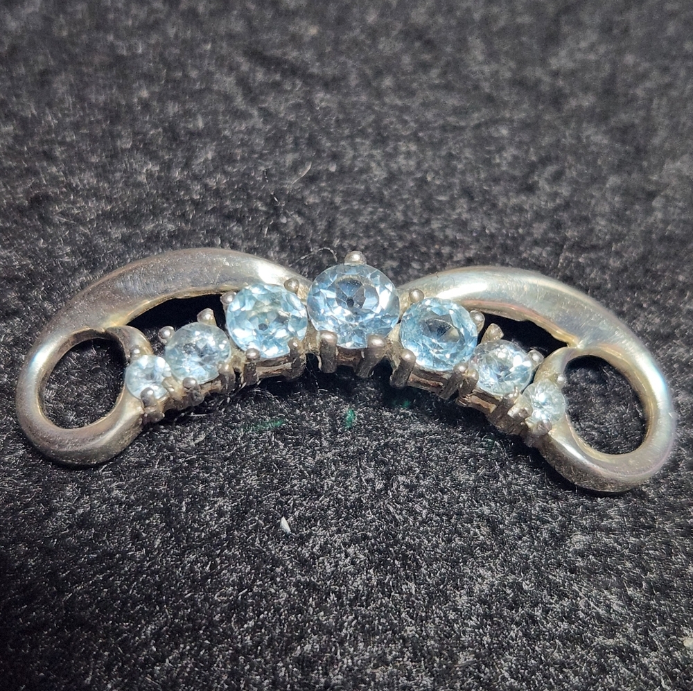 Sterling Silver and Blue Topaz Gemstone Pendant